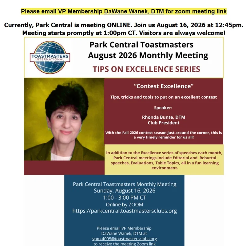 Park Central Toastmasters